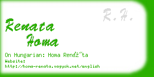 renata homa business card